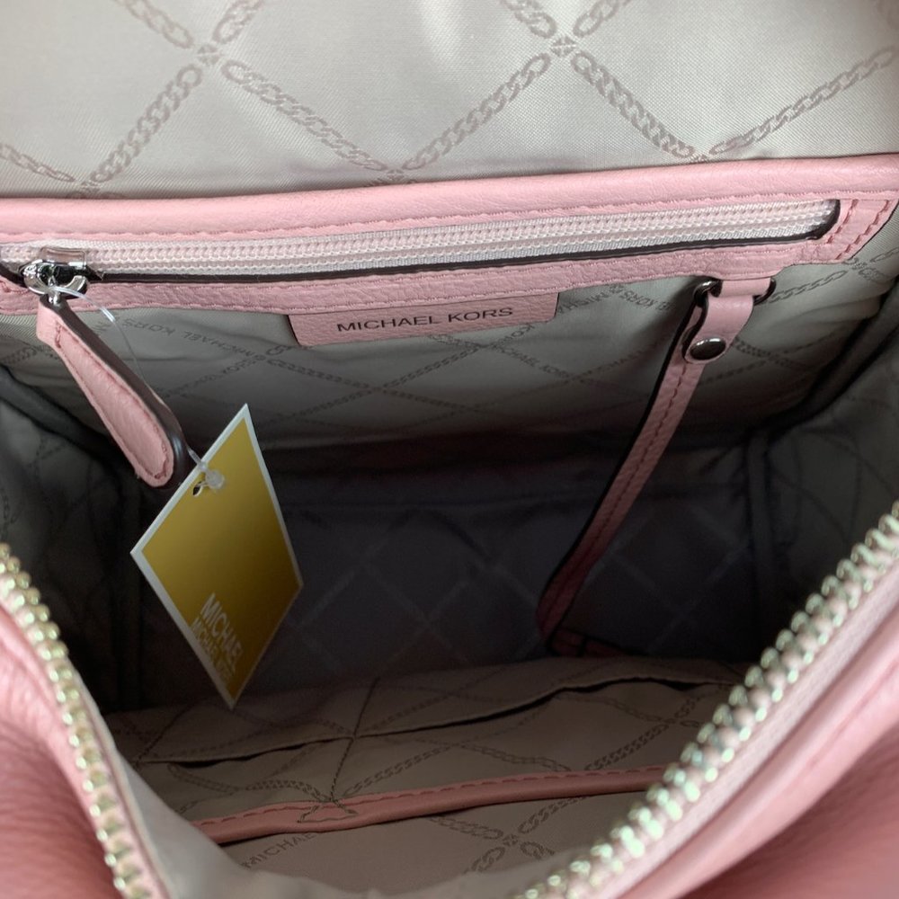 New Michael Kors Rhea Medium Leather Backpack - Picture 9 of 9